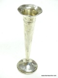 .925 STERLING SILVER FLUTED FLOWER VASE 146.1 GRAMS - PREISNER 8''