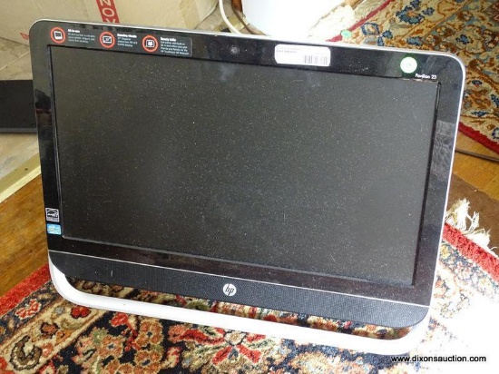 (LR) HP PAVILION 23-1027C. VINTAGE WINDOWS 7 COMPUTER ALL IN ONE WITH E-Z EYES KEYBOARD. FEATURES