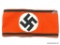 German World War II Waffen SS Swastika Overcoat Arm Band. Measures 9 7/8