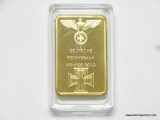 Facsimile German World War II Deutsche Reichsbank Gold Bar. Measures 1 1/16