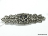 German World War II Army Silver Close Combat Clasp. The reverse side is maker marked 