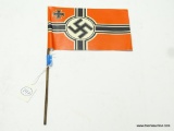 German World War II Combat Rally Paper Battle Flag. Measures 7 7/8