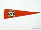 German World War II Political SA Sturm Abteilung Officers Staff Car Pennant. Measures 23 1/8