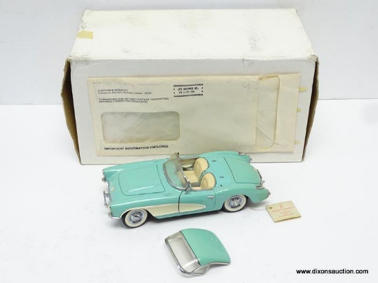 FRANKLIN MINT 1956 CORVETTE. 1:24 SCALE