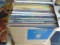 BOX FULL OF RECORDS ON TOP OF TABLE 1. APPROX. 50 MIXED TO INCLUDE, SHA NA NA , NEW EDITION, THE
