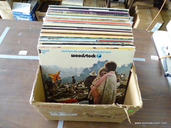 Customer requested box lot of 50 records to include: Woodstock music from the original soundtrack 3