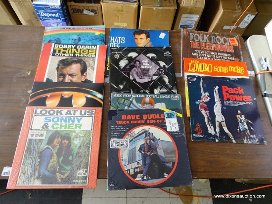 Requested lot of 12 records to include: let's limbo some more with Chubby Checker, folk rock with