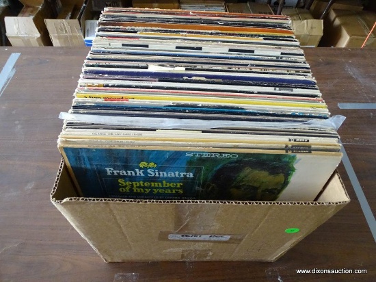 BOX LOT OF RECORDS TO INCLUDE PAUL REVERE AND THE RAIDERS, THE LIVE KINKS, FRANK SINATRA, NEIL