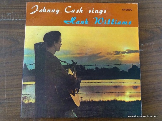 Johnny Cash sings Hank Williams on Sun Records SLP 1245, VGC, Side 1, I can't help it, Side 2 Folsom