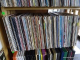 SHELF LOT OF RECORDS. 200 PLUS OR MINUS. SHELF 2 RACK 7. INCLUDES BING CROSBY, RAY CONNIFF, THE