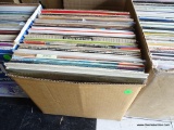 BOX FULL OF RECORDS UNDER TABLE 1. APPROX. 50 PLUS OR MINUS. INCLUDES THE ROYAL TRIBUTE, THE ROYAL