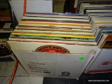 BOX FULL OF RECORDS UNDER TABLE 3. APPROX. 50 PLUS OR MINUS. INCLUDES UP WITH PEOPLE, THE IMPERIALS,