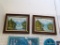 (WALL) PAIR OF SIGNED, MATTED, AND FRAMED OIL ON CANVASES. SIGNED W. CHAPMAN. IN WOODEN FRAMES: