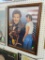 (BACK WALL) FRAMED AND SIGNED PRINT OF BRUCE SPRINGSTEEN. SIGNED MICHAEL TIVIN? (1987) IN WOODEN