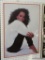 (BACK WALL) FRAMED PHOTO OF DIANA ROSS IN RED FRAME: 24