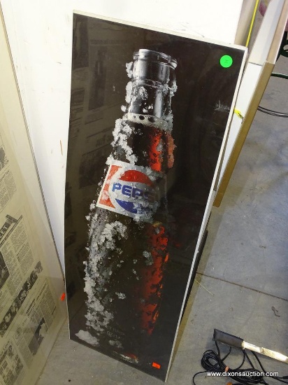 (WALL) PEPSI COLA ADVERTISING SIGN. UNFRAMED: 36.5"x12"