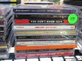 (METAL SHELVES) LOT OF 10 CDS: KELLY CLARKSON. BOBBY DARIN. YOU DON'T KNOW JACK. KENNY LOGGINS.