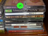 (METAL SHELVES) LOT OF 10 CDS: DIANA ROSS. COOLEY HIGH. TOP HITS OF THE SIXTIES. DISCO GOLD. ETC.