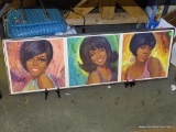 (DIVIDING WALL) 3 PICTURE PRINT OF THE SUPREMES IN SILVER FRAME: 36