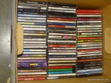 (TABLES) BOX OF CDS: ELTON JOHN. CELINE DION. MARVIN GAYE. CLASSIC ROCK GREATEST HITS. ETC.