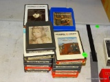 (TABLES) 21 8-TRACK TAPES: BEATLES. BARBRA STREISAND. DIANA ROSS. ETC.