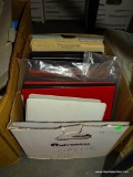 (TABLES) BOX LOT FULL OF FOLDERS FILLED WITH PHOTOS OF DIANA ROSS.