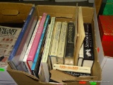 (TABLES) BOX LOT OF BOOKS WITH MOSTLY BOOKS ON BARBRA STREISAND.