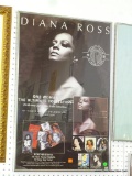 (BACK WALL) DIANA ROSS ADVERTISING POSTER IN SILVER FRAME: 20.5