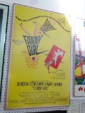 (BACK WALL) FUNNY GIRL MOVIE ADVERTISING POSTER IN PINK FRAME: 26.25