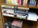 (WOOD SHELVES) LOT OF MISC. TAPES: SHINDIG! MOTOR CITY MAGIC. DIANA ROSS EXCLUSIVE INTERVIEW. 2 THE