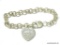.925 STERLING SILVER TIFFANY & CO. LADIES LINK BRACELET WITH ORIGINAL TIFFANY & CO. HEART PLATE.
