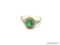 .925 STERLING SILVER LADIES 1.5CT EMERALD GEMSTONE RING SIZE 10.5
