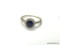 .925 STERLING SILVER LADIES SAPPHIRE 1.25CT GEMSTONE RING SIZE 8.5