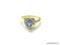14K YELLOW GOLD 1CT HEART SHAPE AMETHYST SURROUNDED BY 11 .03 PT OF DIAMONDS. TOTAL GEM WEIGHT OF