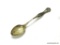 .925 STERLING SILVER PAYNE & BAKER TASSE SPOON WITH A FLORAL PATTERN. 3.8 GRAMS
