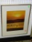 (ROW 2) FRAMED AND MATTED PHOTO OF A SUNRISE OVER WATER. IN SILVER FRAME: 16.5