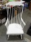 (ROW 2) WHITE PAINTED ROCKING CHAIR: 23.5