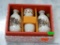 (ROW 2) MINIATURE SAKE SET WITH 2 BOTTLES AND 2 CUPS