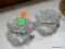 (ROW 2) PAIR OF GLASS ROSES: 4