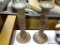 (ROW 2) PAIR OF COMPOSITION TROPICAL THEMED CANDLE HOLDERS: 6