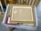 (ROW 2) TRAY LOT OF MISC. PICTURE FRAMES OF VARIOUS SIZES.