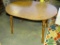 (ROW 2) FAUX MAPLE DINING TABLE WITH 1 LEAF. LEAF: 11.5