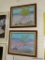 (ROW 3) PAIR OF FRAMED AND MATTED OIL ON CANVASES OF LANDSCAPES. IN MAHOGANY FRAMES: 24