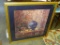 (ROW 4) FRAMED AND MATTED STILL LIFE OF FRUIT AND A LARGE BLUE VASE. IN GOLD TONE FRAME: 32