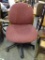 (ROW 4) ROLLING UPHOLSTERED OFFICE CHAIR: 21