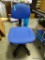 (ROW 4) BLUE ROLLING OFFICE CHAIR: 16