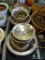 (TABLES) LOT OF MISC. SILVER PLATE: RETICULATED COMPOTE: 9