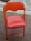 (TABLES) SMALL RED CHILDS FOLDING CHAIR