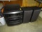 (TABLES) TEAC STEREO WITH DOUBLE CASSETTE DECK, TURNTABLE, CD PLAYER, AND AM/FM RADIO. INCLUDES 1