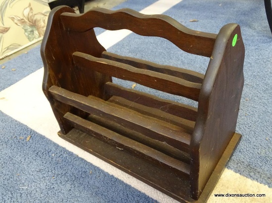 (ROW 1) PINE MAGAZINE HOLDER: 16"x9"x13"